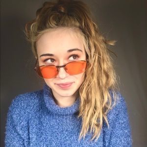 1970s sunglasses in orange tint vintage